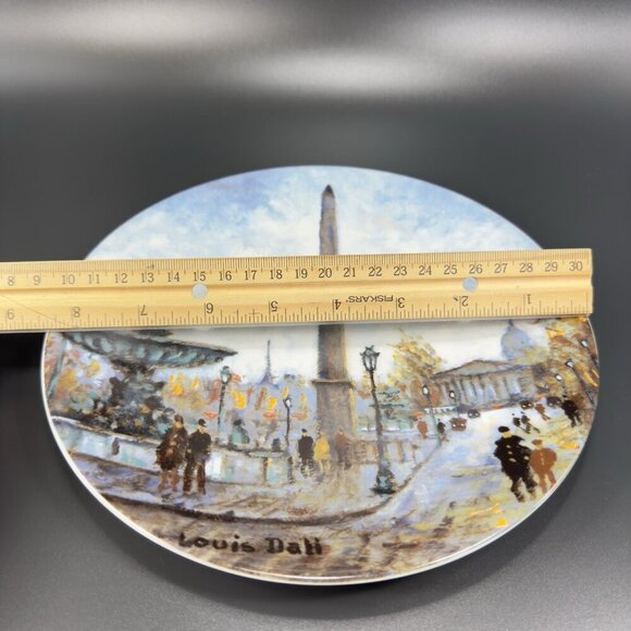 La Place de la Concorde Dish Plate Louis Dali Les Douze Sites Parisiens Ceramic - Picture 2 of 11